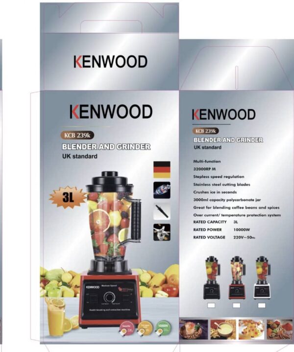 3L Jar 10,000Watts Kenwood Blender (Double Cups)