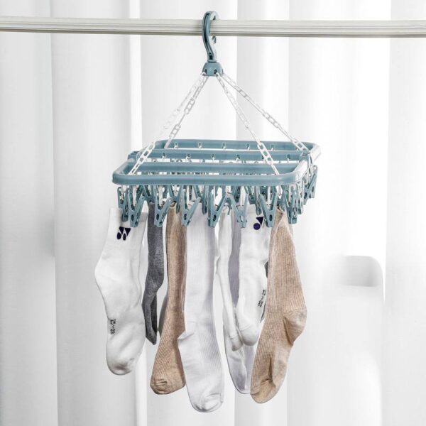 Foldable plastic hanger (32 clips) - Image 3