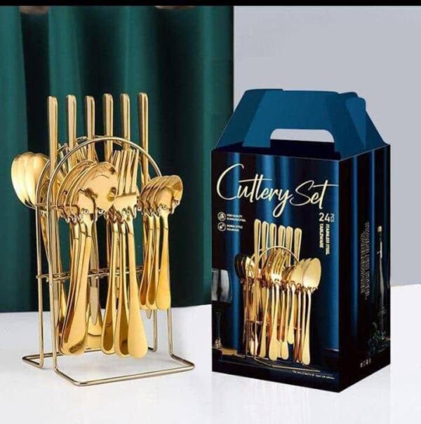 Gold Cutlery set (24pcs)
